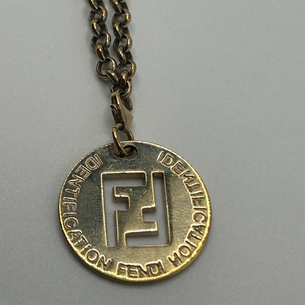SOLD❤️ FENDI F is Fendi Gold Logo Necklace w/ Dust Bag - Picture 7 of 15